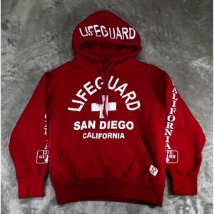 Popular Products Lifeguard Hoodie Mens Small Red‎ Excellent San Diego California